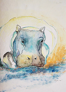 hippo painting