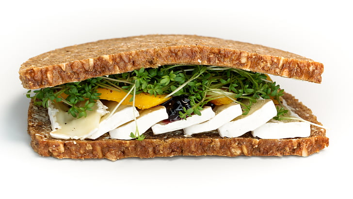 sandwich with herbs and cheese