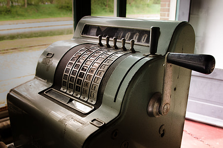 vintage green cash register