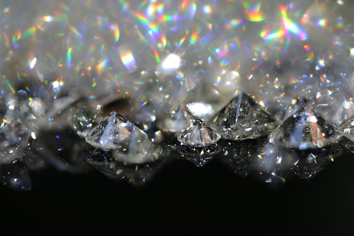 diamonds, stone, gemstone, jewel, gem, refraction