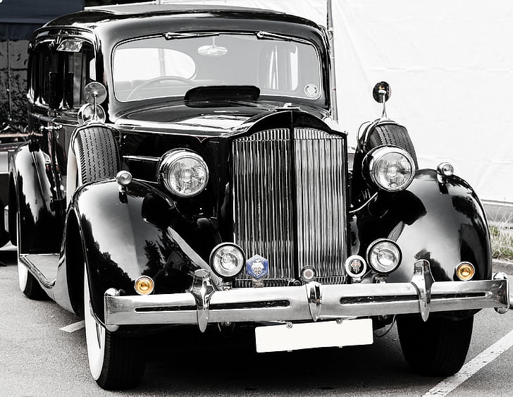 classic gray vehicle grayscale photography