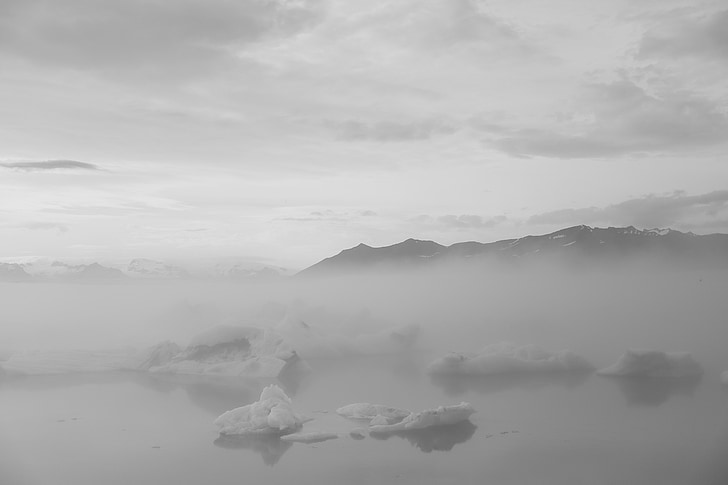fog covered lake