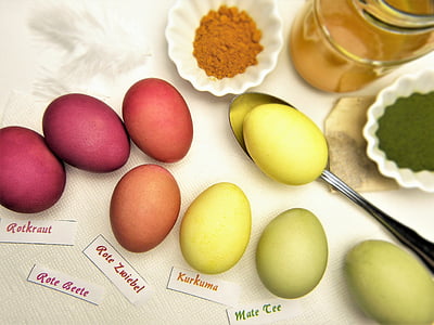 assorted-color eggs