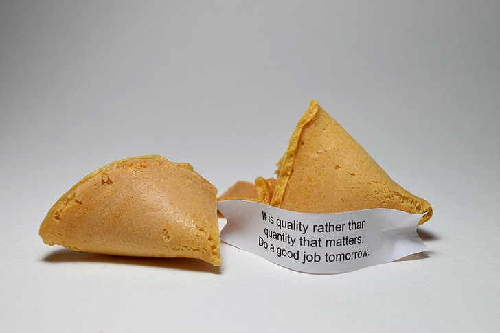 two baked fortune cookies