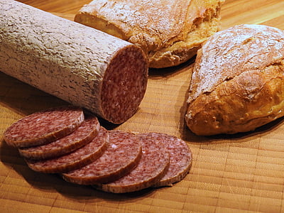 closeup photo of processed meat