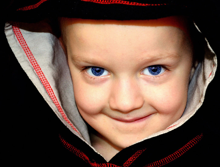 toddler wearing black and red hoodie