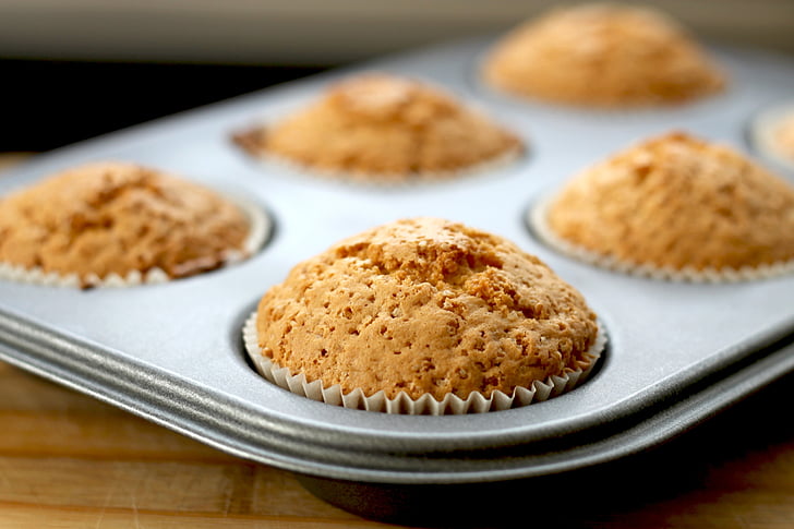 selective focus photography of muffins