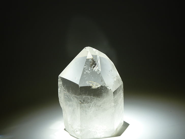 white crystal closeup photo