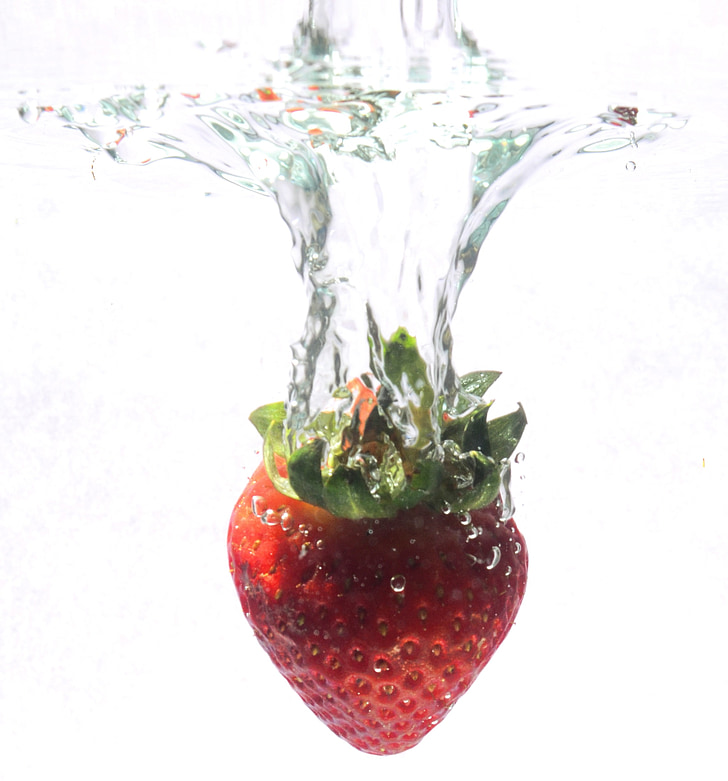 strawberry in body of water