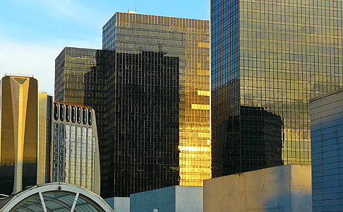 gray high-rise buildings at daytime