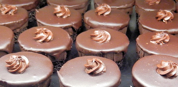 several chocolate cupcakes