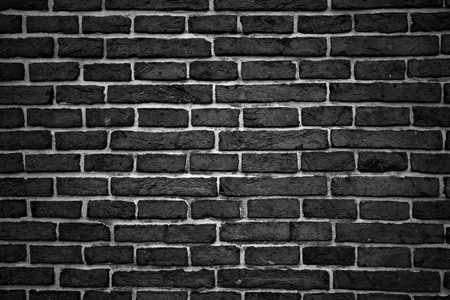 black brick wall