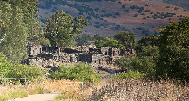 deserted ruins, village, ghost town, yahudia, golan heights israel, ancient