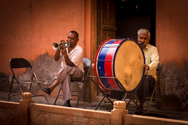 indians, musician, timpani, trumpeter