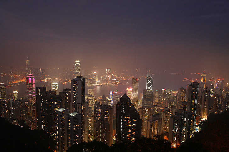 city scale at nighttime