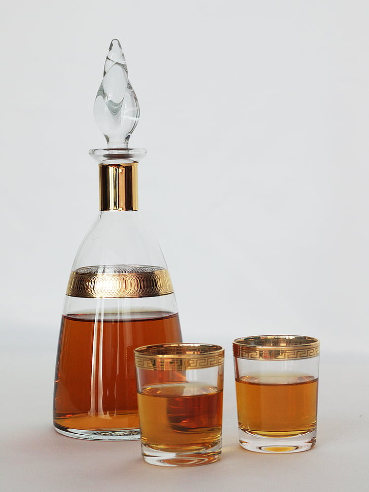 clear glass decanter set