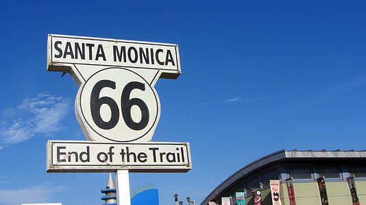 Santa Monica 66 End Trail signboard