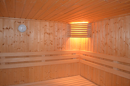 brown sauna room