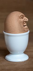 Donald Trump egg on a footed cup