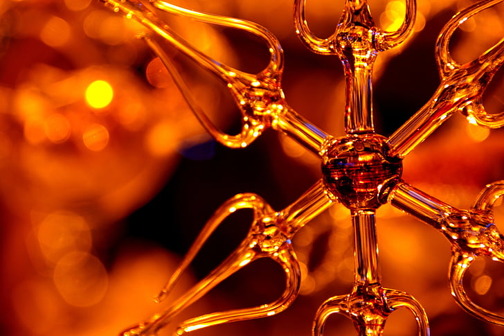 closeup photography of glass ornament