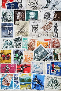 assorted postage stamps collage