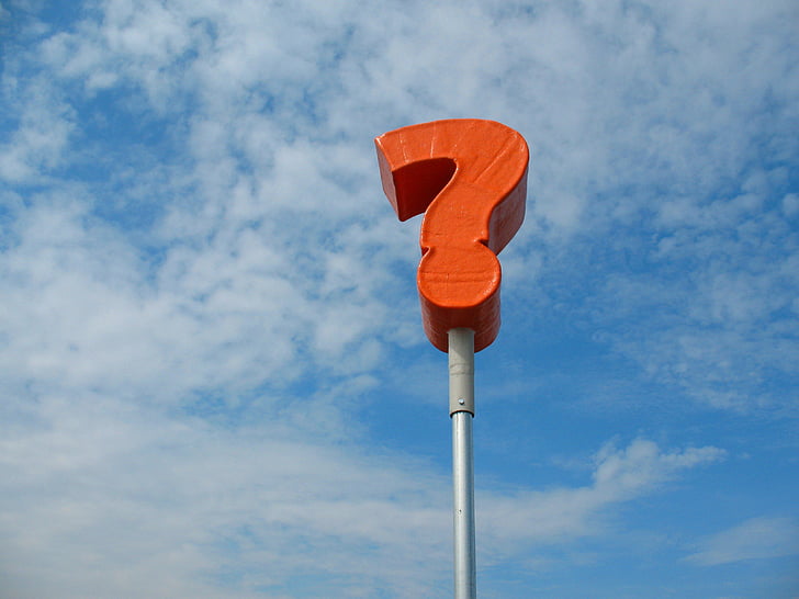 orange question mark sign