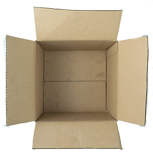 opened cardboard box