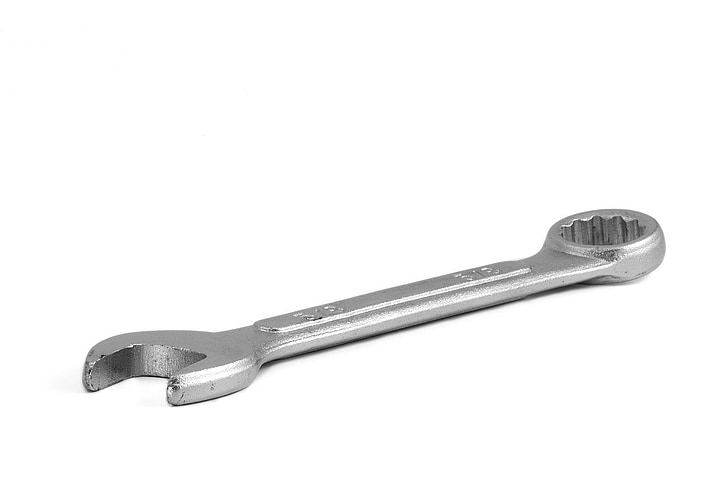 gray steel combination wrench