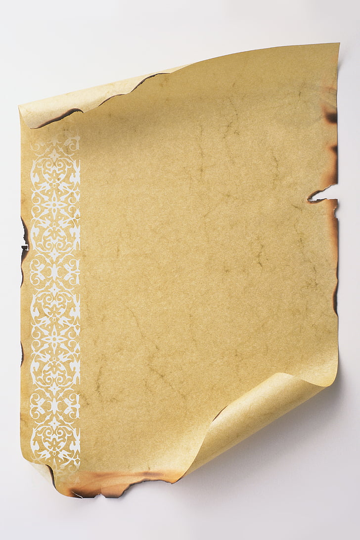 brown scroll paper