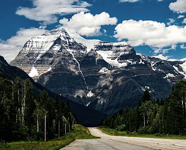 photo of road near mountain