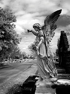 grey angel statue
