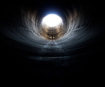 low angle photo of tunnel