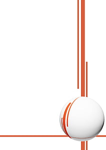 white and orange ball illustratio n