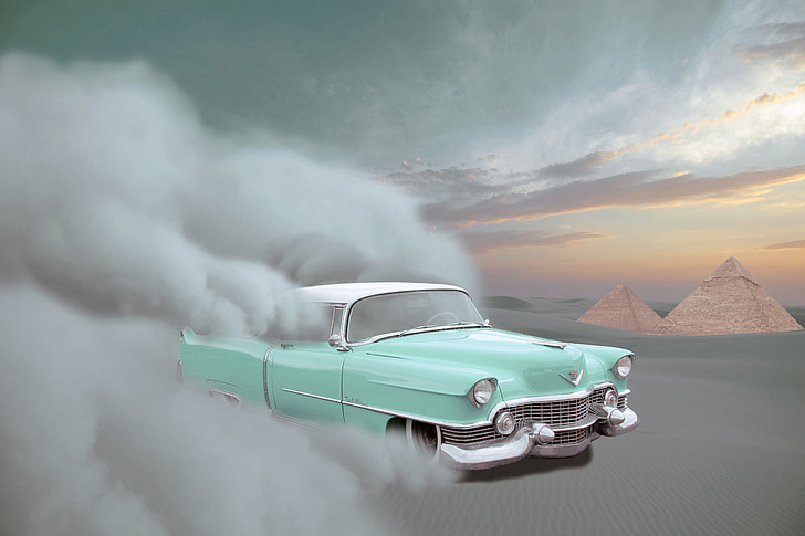 teal and white car illustration