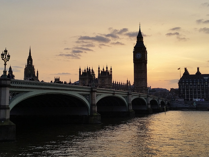 Queen Elizabeth tower view during golden hour