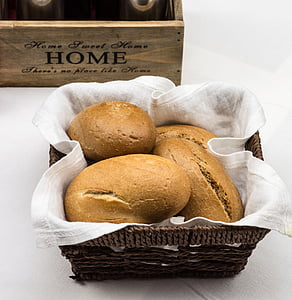 baked breads on basket