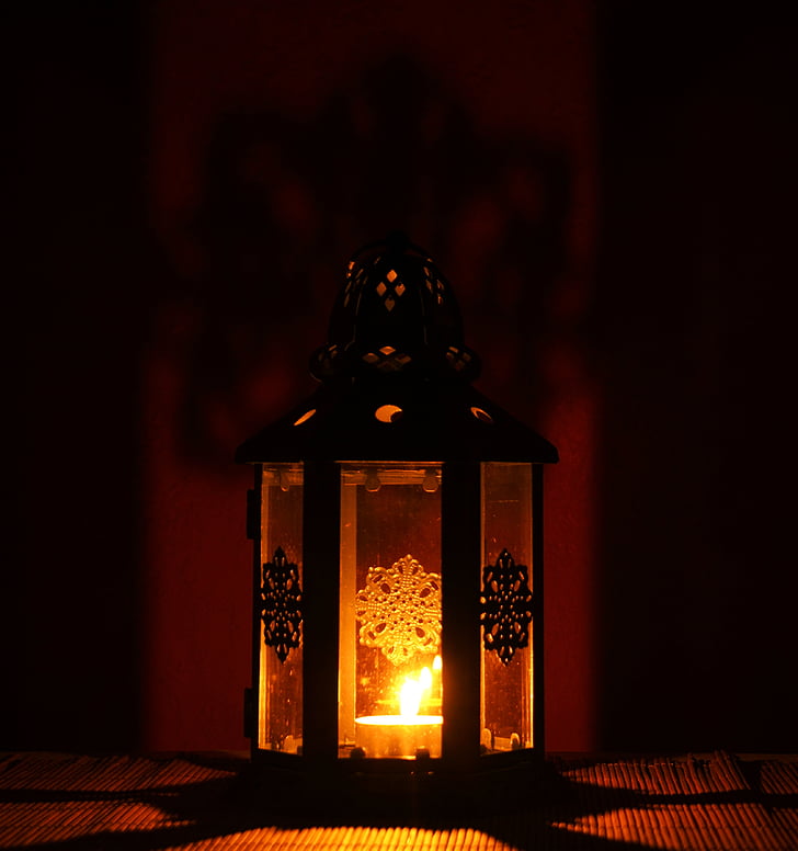 black metal candle lantern
