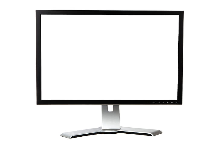 black and gray flat screen monitor