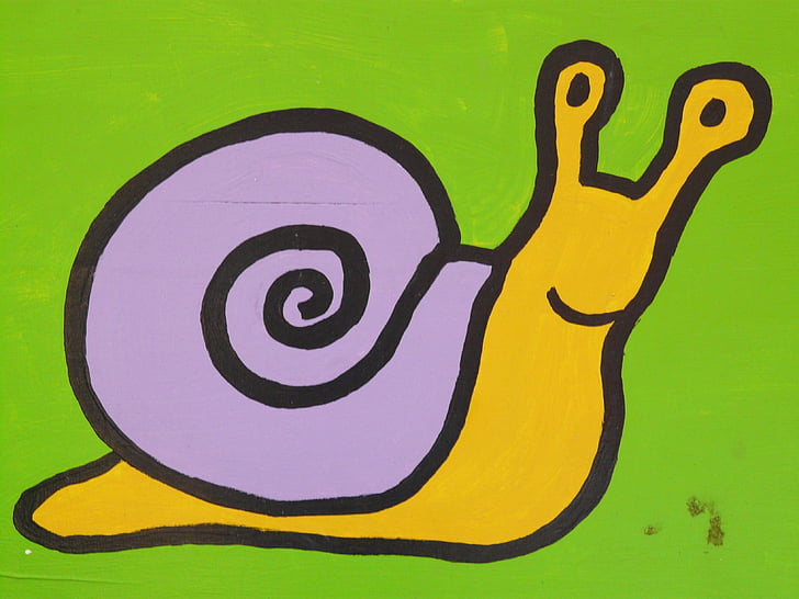 purple and brown snail color sketch