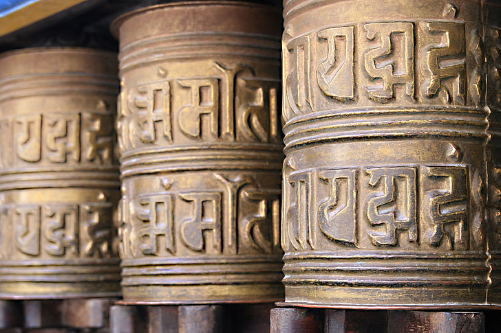 prayer wheel, buddhism, nepal, kathmandu, faith