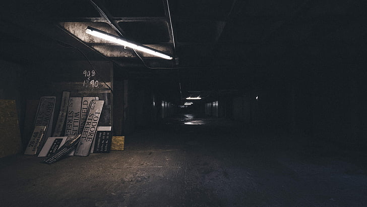 abandoned, alley, building, dark, empty, indoors