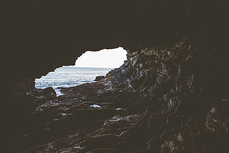 photography of cave
