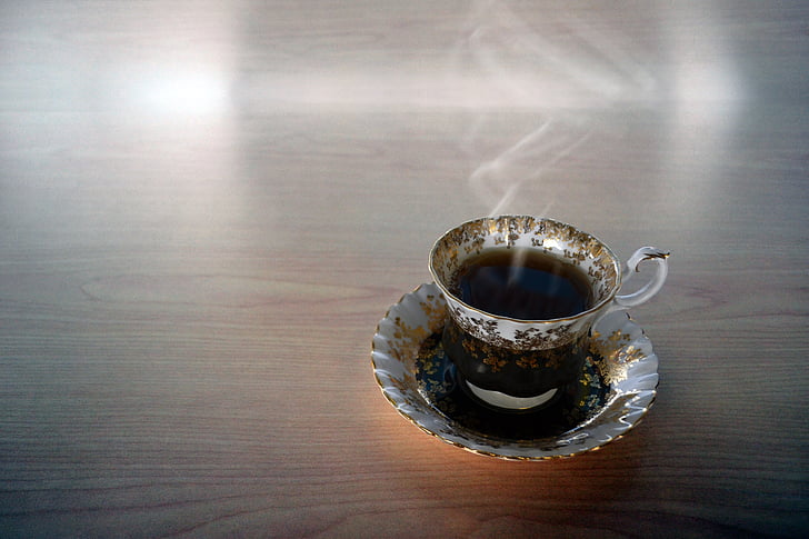 cup filled with black substance