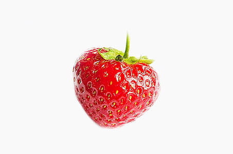 red strawberry in white background