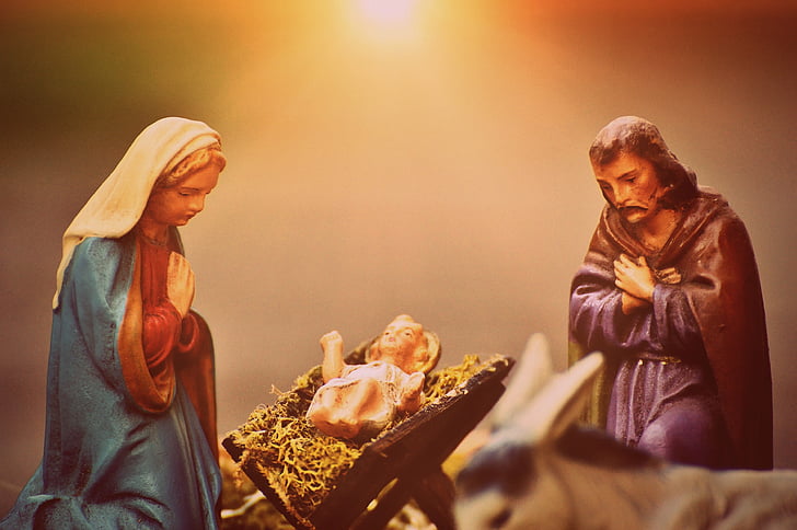 close photo of The Nativity figurine