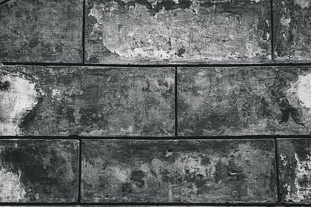 gray and black concrete brick