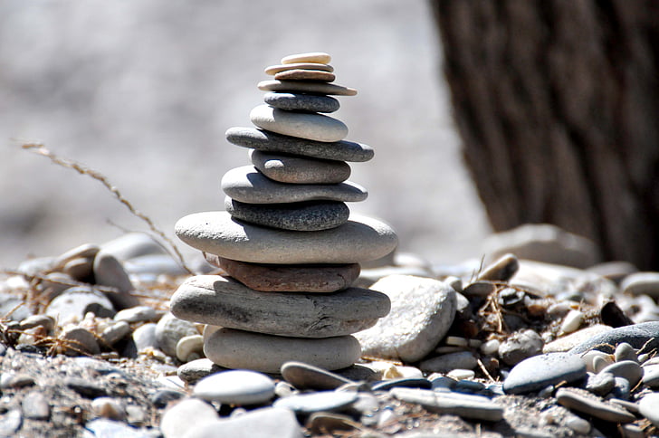 Stacked Beach Stones - 4 Stacking Peace Stones – Maine Salty Girl