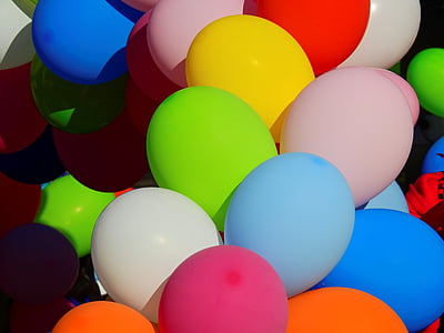 assorted-color balloon lot