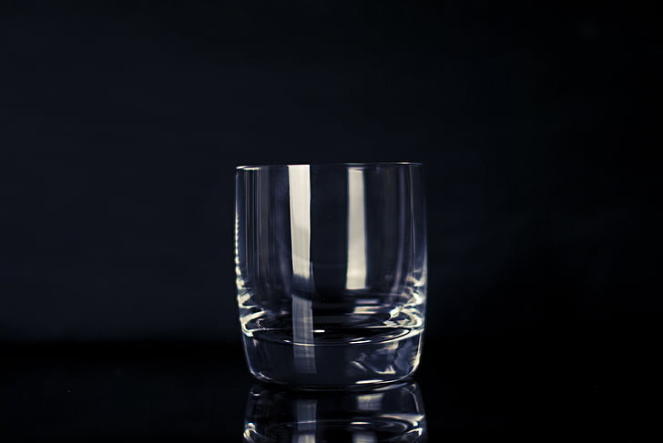 selective focus photography of clear drinking glass