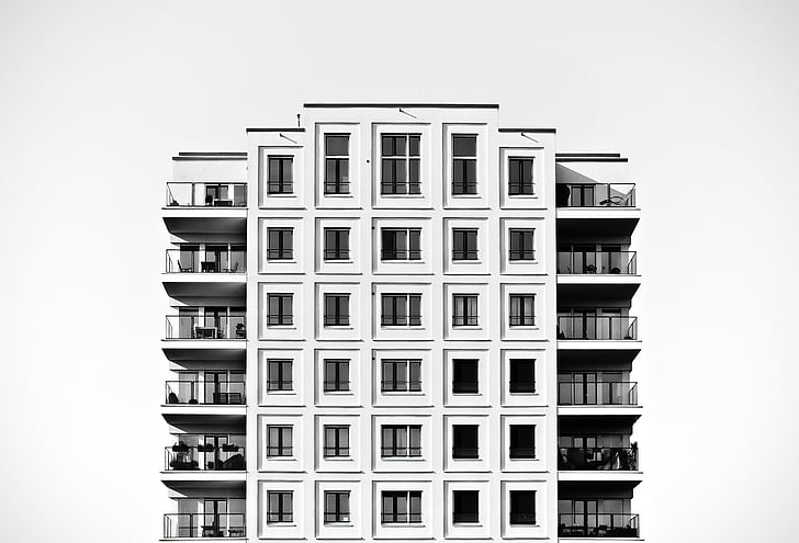 white and black high rise building